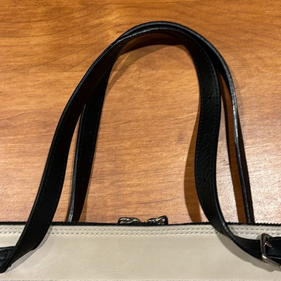 MARNI HOBO TOTE BAG SIDE CINCH SAND & BLACK LEATHER ZIP CLOSURE BOHO ITALY LUX🖤 - Picture 9 of 17